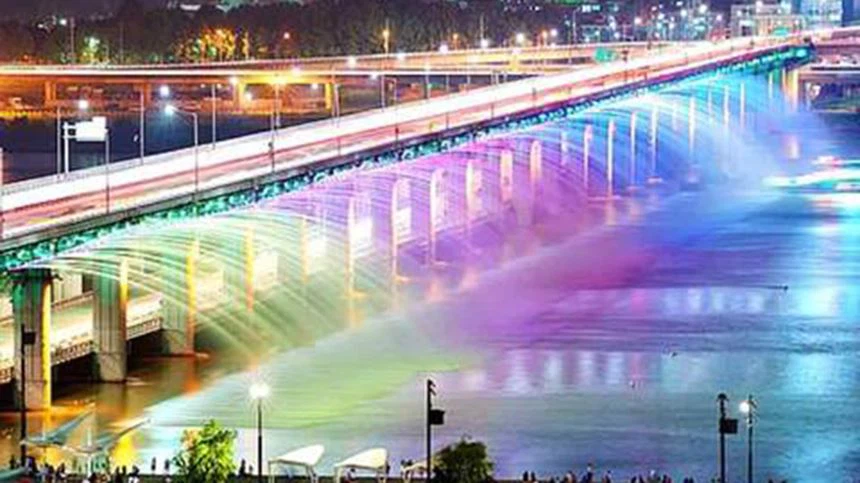 Moonlight Rainbow Fountain light